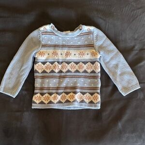 Carter's Blue and Brown Knit Sweater